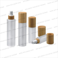 Custom Eco Friendly 30ml 120ml Lotion Pump Bottle for Cream with Bamboo Base